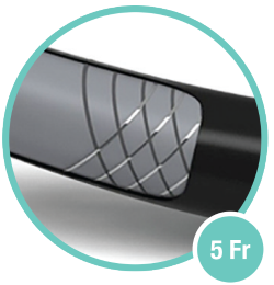 View braided Stainless Steel GLIDECATH® Construction