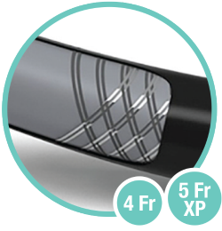 View braided Stainless Steel GLIDECATH® Construction