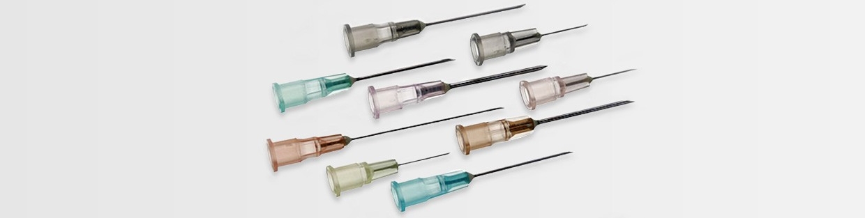 Different syringe needle sizes - Terumo hypodermic needles Image of different syringe needle sizes - Terumo hypodermic needles